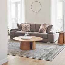 Teulat - Table basse ronde en bois ø110cm - Bois clair - CEP - Bois - Style Contemporain