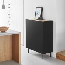 Teulat - Casier à bouteilles en bois - Noir - ARISTA - Bois - Style Contemporain