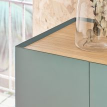 Teulat - Casier à bouteilles en bois - Vert amande - ARISTA - Bois - Style Contemporain