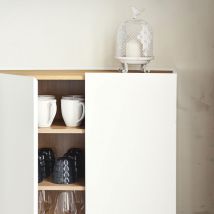 Teulat - Casier à bouteilles en bois - Blanc - ARISTA - Bois - Style Contemporain