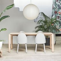Teulat - Table à manger 8 personnes en bois - Bois clair - ATLAS - Bois - Style Contemporain