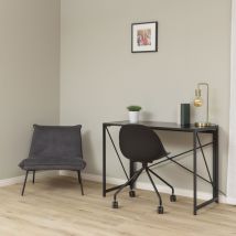 Tenzo - Bureau pliant en métal L100cm - Noir - FOLD - Métal - Style Scandinave