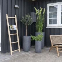 House Nordic - Echelle décorative en bois H150cm - Naturel - TEAK LADDER - Bois - Style Bohème
