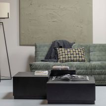 Woood - Lot de 3 tables basses en bois - Noir - PIM - Bois - Style Contemporain