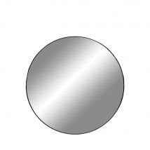 House Nordic - Miroir rond en métal ø40cm - Noir - Jersey - Verre - Style Contemporain