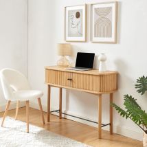 Console 2 portes en bois L110cm - Bois clair - MATI - Bois - Style Contemporain