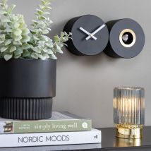 Karlsson - Horloge design - Noir - DUO CUCKOO - Métal - Style Contemporain