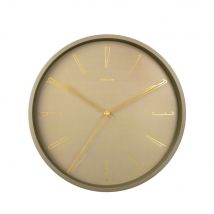Karlsson - Horloge murale ronde ø35cm - Taupe - BELLE NUMBERS - Métal - Style Contemporain