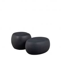 Vtwonen - Table basse organique en fibre d'argile - Gris anthracite - PEBBLE - Argile - Style Contemporain