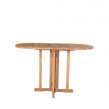 House Nordic - Table à manger en teck pour balcon 120x60cm - Huelva - Couleur - Bois clair - Bois