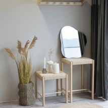 House Nordic - Tabouret de bar en bois et corde H66,5cm - Naturel - ABANO - Bois - Style Bohème