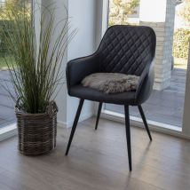 House Nordic - Galette de chaise en peau de mouton - Taupe - LAMBSKIN SEAT - Style Bohème