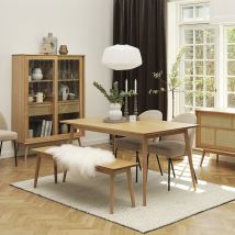 Banc en bois L150cm - Bois clair - KIYO - Bois - Style Bohème