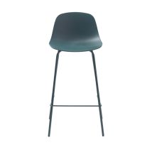 Lot de 2 chaises de bar en plastique et métal H67,5cm - Vert d'eau - HEL - Plastique - Style Scandinave