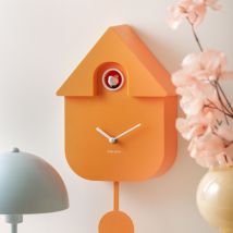Karlsson - Horloge à pendule - Orange - MODERN CUCKOO - Plastique - Style Contemporain