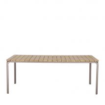 Table à manger de jardin en bois d'acacia 200cm - Nurr - Couleur - Bois clair - Bois - Style Contemporain