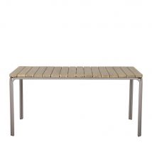 Table à manger de jardin en bois d'acacia 160cm - Nurr - Couleur - Bois clair - Bois - Style Contemporain