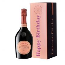 Champagne Laurent Perrier Cuvée Rosé 75cl Happy Birthday Gift Tin