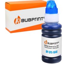 Bubprint Druckerpatrone kompatibel für Epson 104 EcoTank ET-4700 ET-2720 ET-2710 ET-2711 ET-2712 ET-2714 ET-2715 ET-2721 ET-2726 Cyan