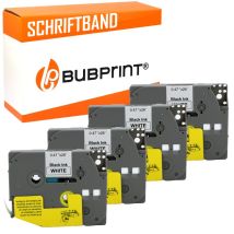 Bubprint 4x Schriftband kompatibel für Brother TZe231 TZe-231 schwarz/weiß 12mm 8m