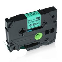 [NB]* Schriftband kompatibel für Brother TZE-FX711 6mm bk/green