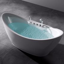 Freestanding Acrylic Bathtub Tub Taps And Bath Shower Mixer