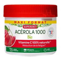 Superdiet Acerola 1000 ecológica Vitamina C natural 60 comprimidos masticables - Easypara