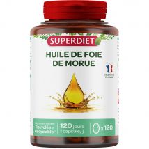 Superdiet Aceite de hígado de bacalao 120 cápsulas - Easypara