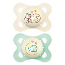 Mam Original Noche Sucette Symétrique Phosphorescente 2-6 meses x2 - Easypara