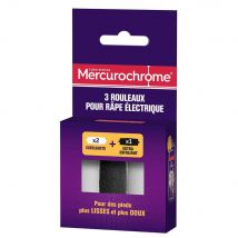 Mercurochrome Rodillos escofina eléctricos 2 Exfoliantes + 1 Exfoliante Extra - Easypara