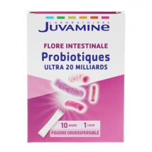 Juvamine Probióticos Ultra 20 mil millones Flora intestinal 10 Barritas bucodispersables - Easypara