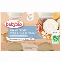 Babybio Postres Tarros de leche de cabra francesa ecológica 6 meses o más 2x130g - Easypara