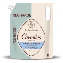 Cavaillès Recarga Gel de baño y ducha Flor de algodón Piel sensible 1L - Easypara