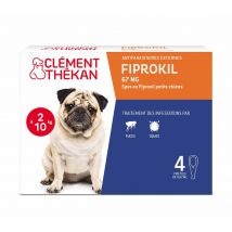 Clement-Thekan Fiprokil Control de Pulgas y Garrapatas Perros 2-10kg 0.67ml x 4 ampollas - Easypara