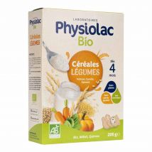 Physiolac Cereales Verduras Calabaza Zanahoria Espinacas Bio A partir de 4 meses 200g - Easypara