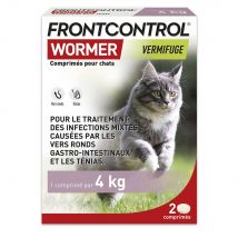 Frontline Frontcontrol Wormer Vermifuge Pour Chat 1 Comprimé par 4kg x2 - Easypara