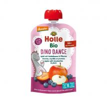 Holle Pural Gourdes Bio Dino Dance Goût Pomme Myrtille Pruneau 100g - Easypara