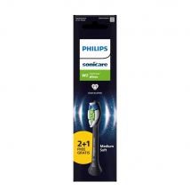 Philips Sonicare Cabezas de cepillo de dientes N.A. Optimal White W2 Black HX6063/88 x2+1 - Easypara