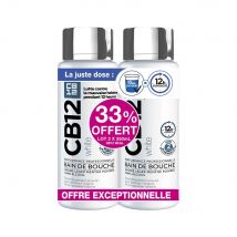 Cb12 Bain De Bouche Sans Alcool Arôme Léger Menthe Poivrée 2x250ml - Easypara