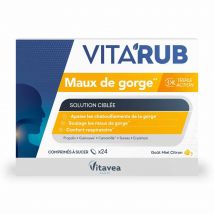 Vitavea Santé Vita'Rub Dolor de garganta 24 pastillas para chupar - Easypara