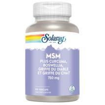 Solaray MSM plus boswellia harpago cúrcuma y uña de gato 90 cápsulas - Easypara