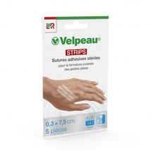 Lohmann Rauscher Velpeau Tiras de sutura adhesivas estériles 0,3x7,5cm x5 - Easypara