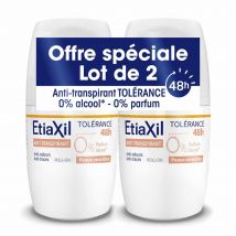 Etiaxil Antitranspirante Desodorante Roll-on Tolerancia 48H pieles sensibles 2x50ml - Easypara