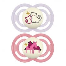 Mam Perfect Noche Chupete simétrico fosforescente 6 meses y más x2 - Easypara