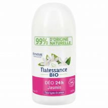 Natessance Desodorante recargable 24h jazmín bio todos los tipos de piel 50 ml - Easypara