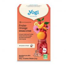 Yogi Tea Infusión en frío fresa naranja 15 sobres - Easypara