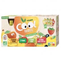Vitabio Cool Fruits Compota en calabazas para niños A partir de 3 años 12x90g - Easypara