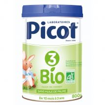 Picot 3 Leche en polvo ecológica para crecimiento de 10 meses a 3 años 800g - Easypara