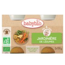 Babybio Verduras Potitos bio a partir de 4 meses 2x130g - Easypara