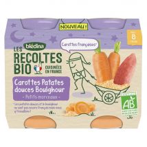 Blédina Bébé Nuit Zanahorias Boniatos Boulghour 2x200g Les Recoltes Bio A partir de 8 meses Bledina - Easypara